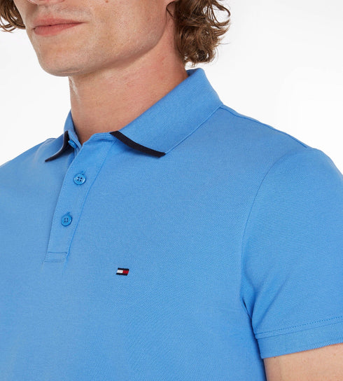 Tommy Hilfiger Polo Polo Uomo con logo sotto il colletto Celeste - Francavilla Moda